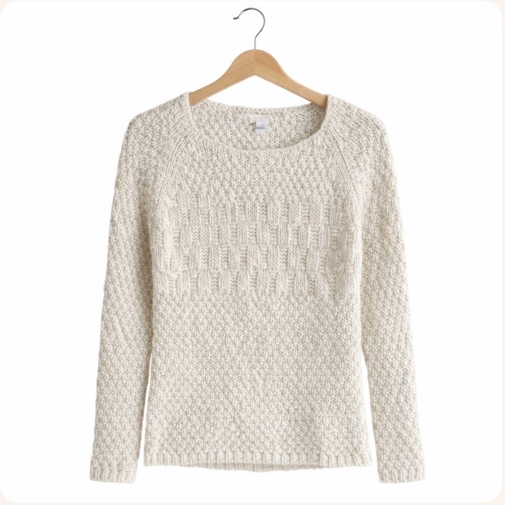 Chico’s Ivory Loose Knit Cozy Sweater